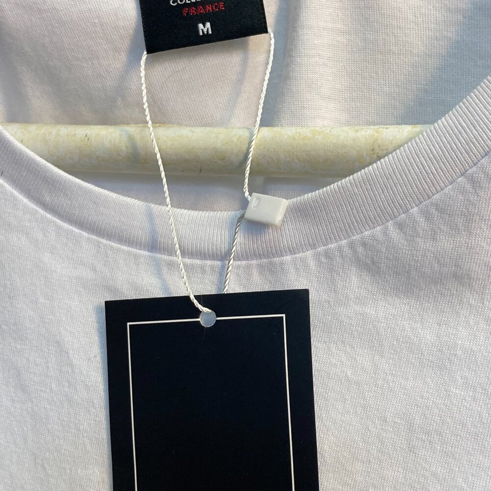 Women's blouse by Gazoil Collection France New With Tags white/blue sze medium - Picture 3 of 3